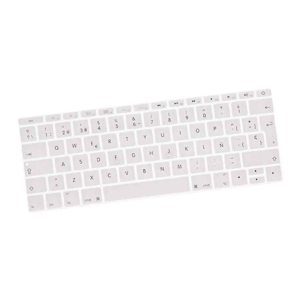 Spanish Phonetic Keyboard Protective Film for 12 inch Macbook white