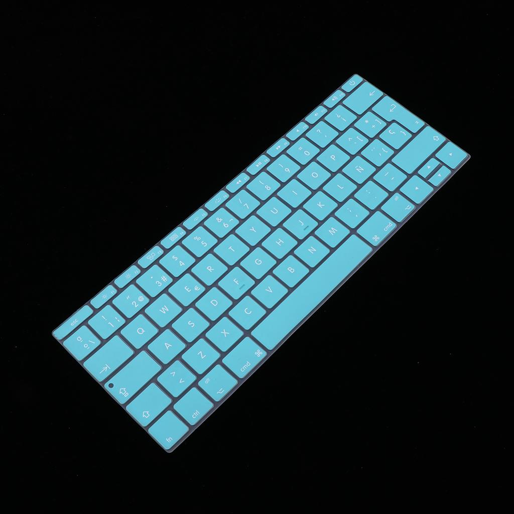 Spanish Phonetic Keyboard Protective Film for 12 inch Macbook white blue