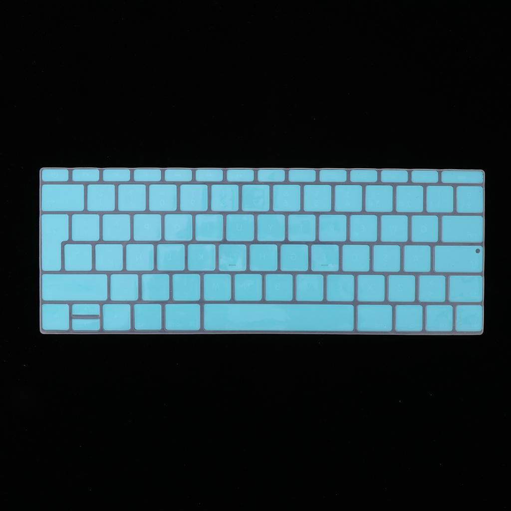 Spanish Phonetic Keyboard Protective Film for 12 inch Macbook white blue