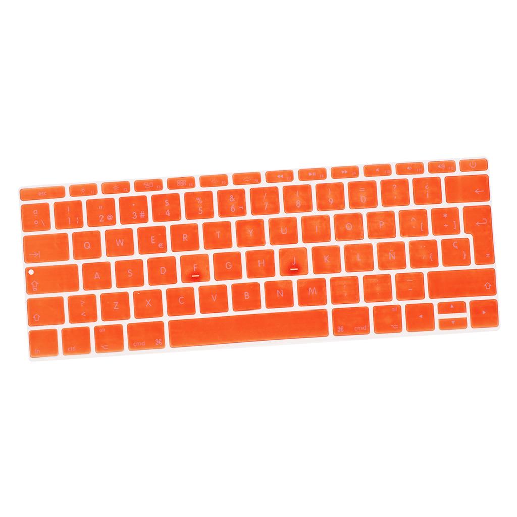 Spanish Phonetic Keyboard Protective Film for 12 inch Macbook orange