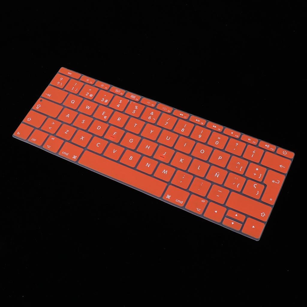 Spanish Phonetic Keyboard Protective Film for 12 inch Macbook orange