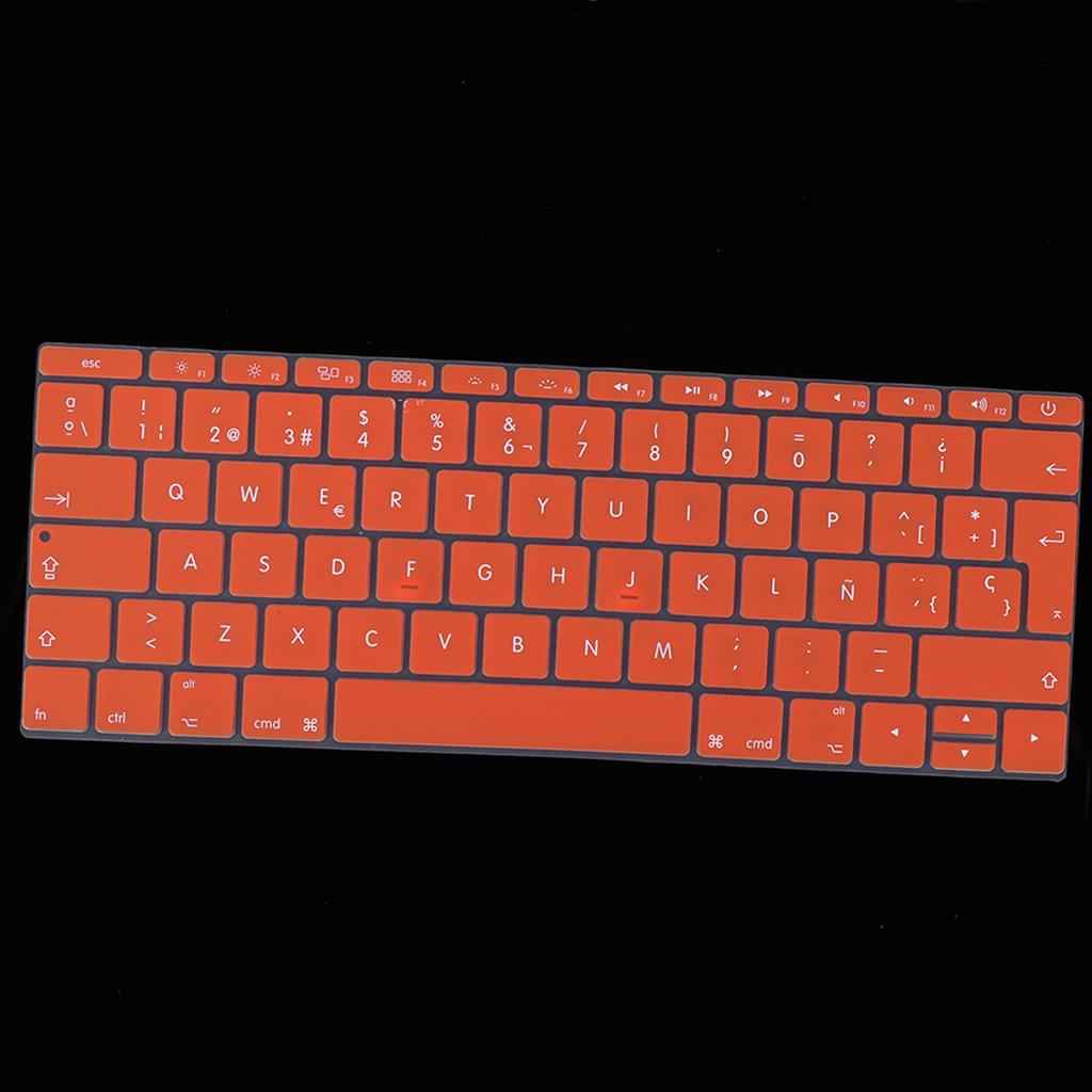 Spanish Phonetic Keyboard Protective Film for 12 inch Macbook orange