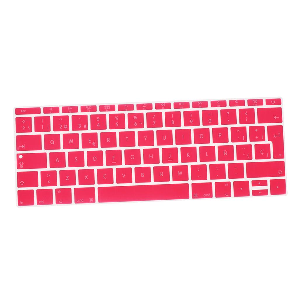 Spanish Phonetic Keyboard Protective Film for 12 inch Macbook pink