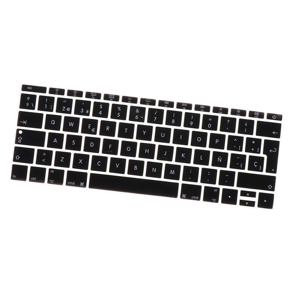 Spanish Phonetic Keyboard Protective Film for 12 inch Macbook black