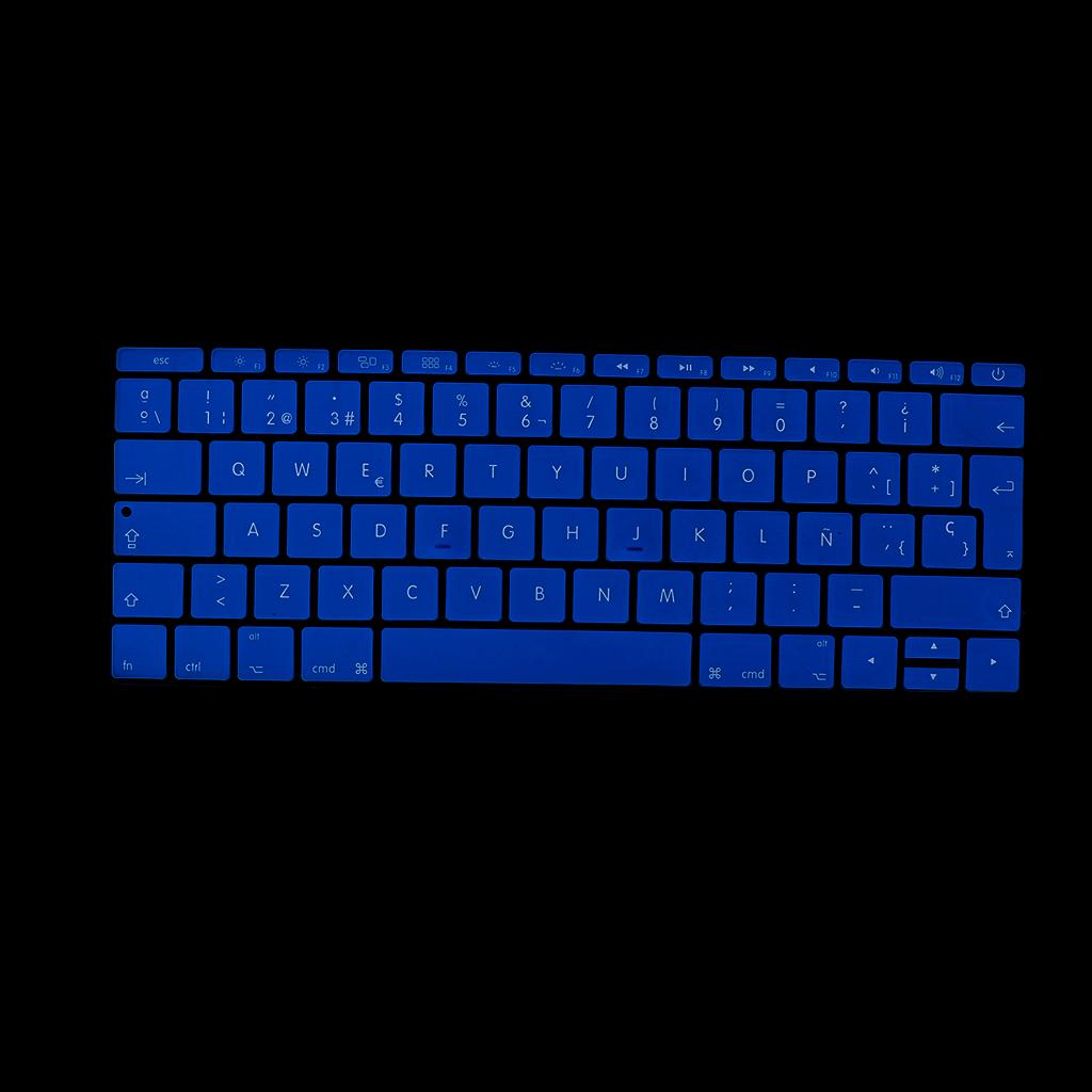 Spanish Phonetic Keyboard Protective Film for 12 inch Macbook light blue