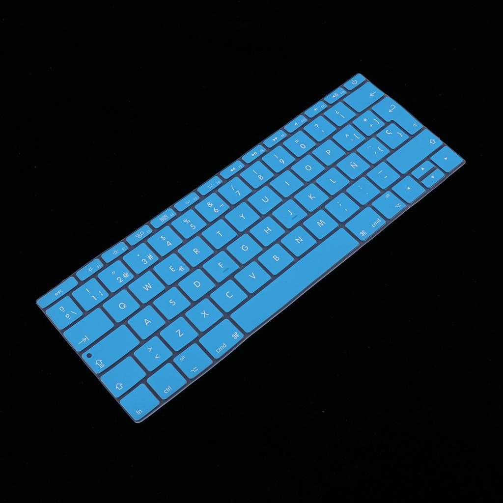 Spanish Phonetic Keyboard Protective Film for 12 inch Macbook light blue