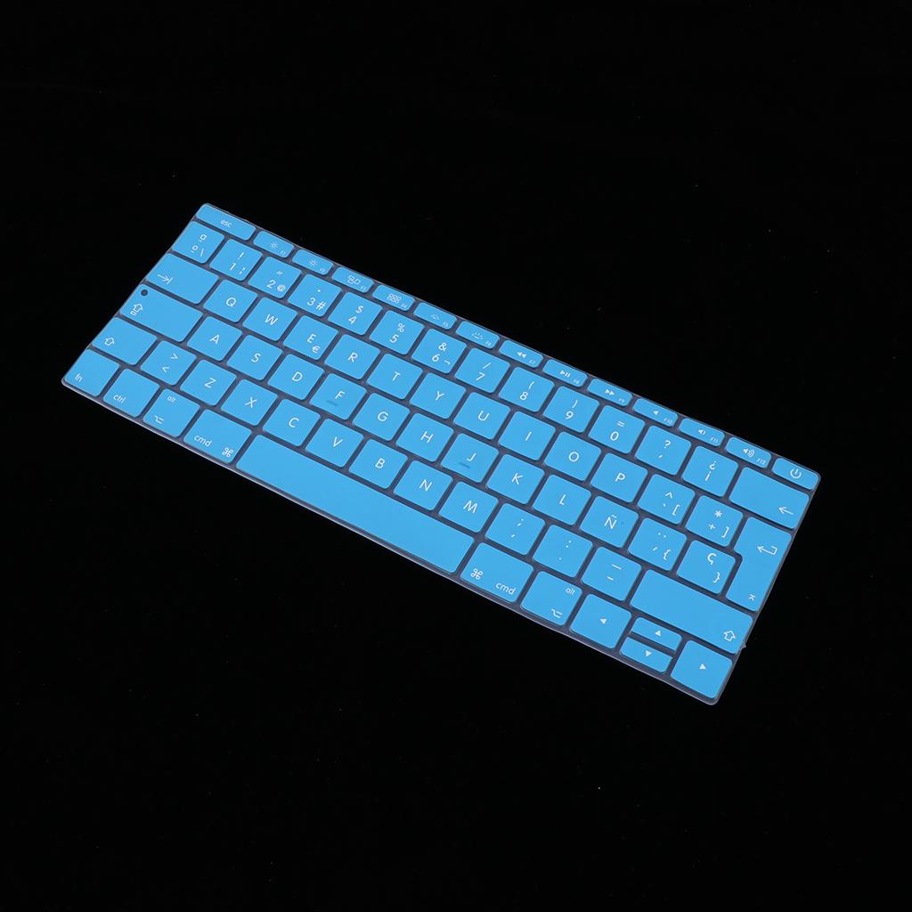 Spanish Phonetic Keyboard Protective Film for 12 inch Macbook light blue