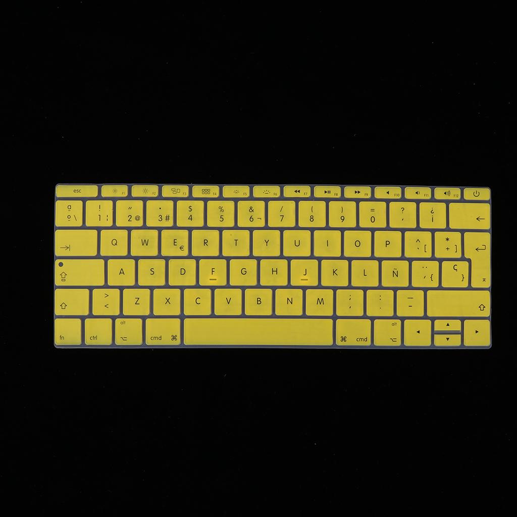 Spanish Phonetic Keyboard Protective Film for 12 inch Macbook yellow