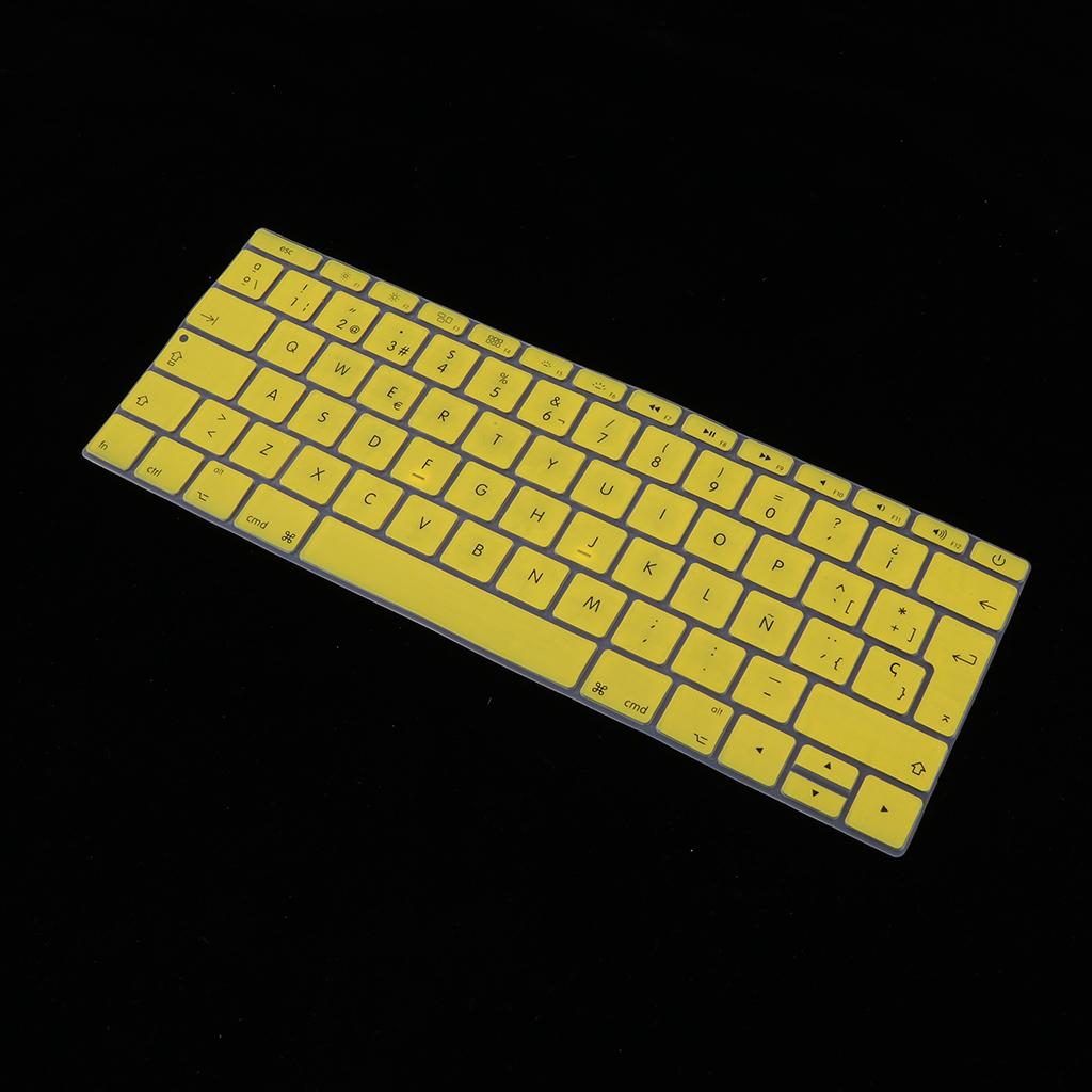 Spanish Phonetic Keyboard Protective Film for 12 inch Macbook yellow