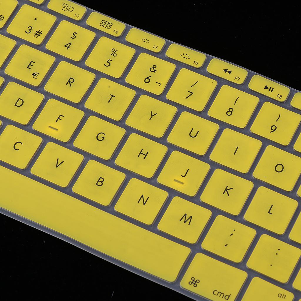 Spanish Phonetic Keyboard Protective Film for 12 inch Macbook yellow