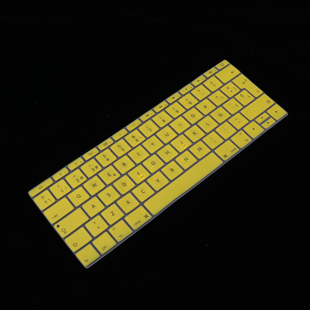 Spanish Phonetic Keyboard Protective Film for 12 inch Macbook yellow