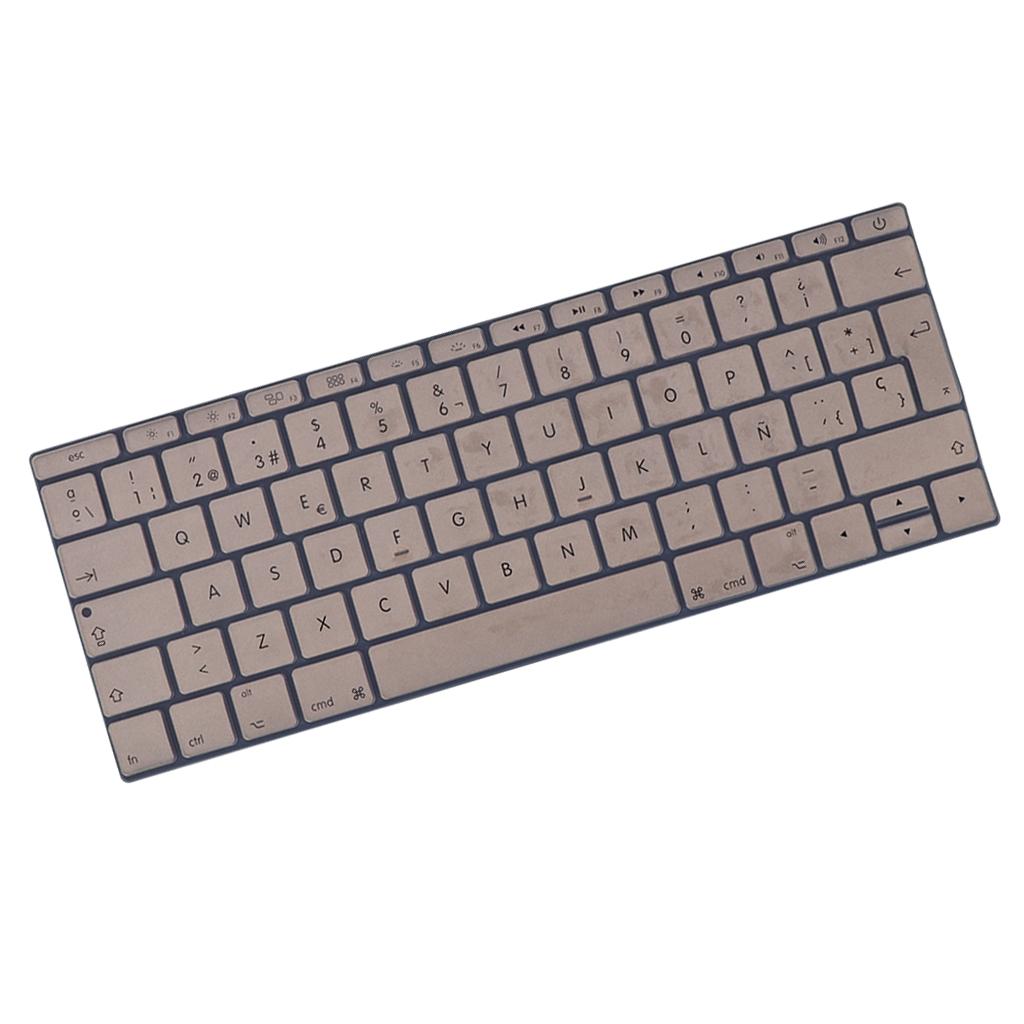 Spanish Phonetic Keyboard Protective Film for 12 inch Macbook gold