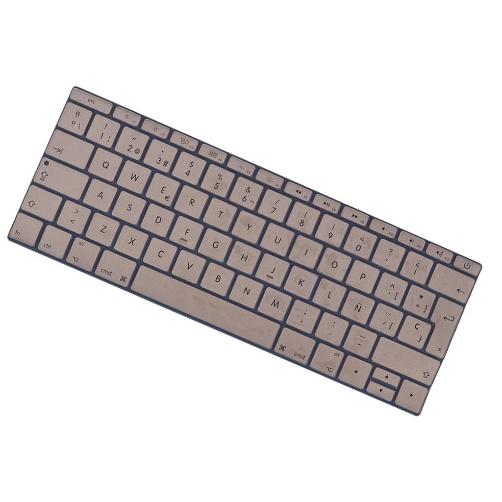 Spanish Phonetic Keyboard Protective Film for 12 inch Macbook gold