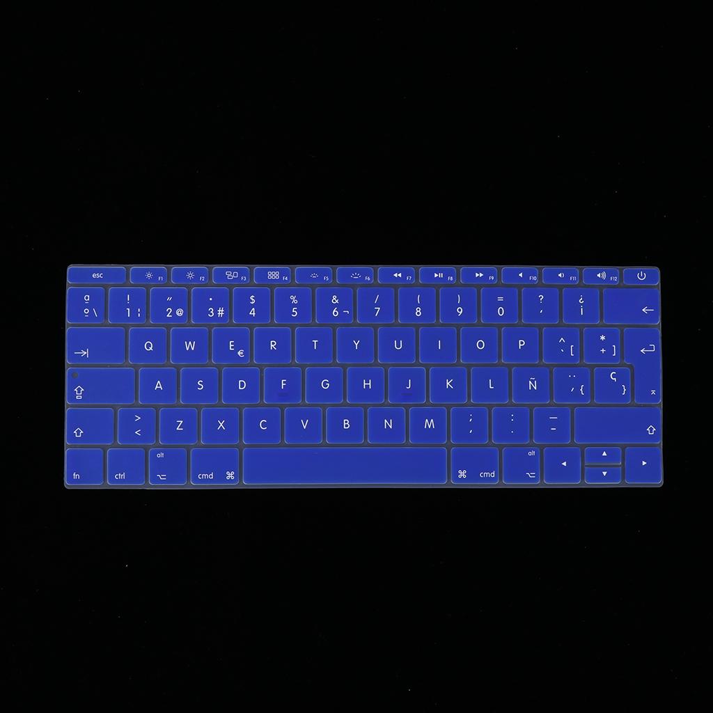 Spanish Phonetic Keyboard Protective Film for 12 inch Macbook deep blue