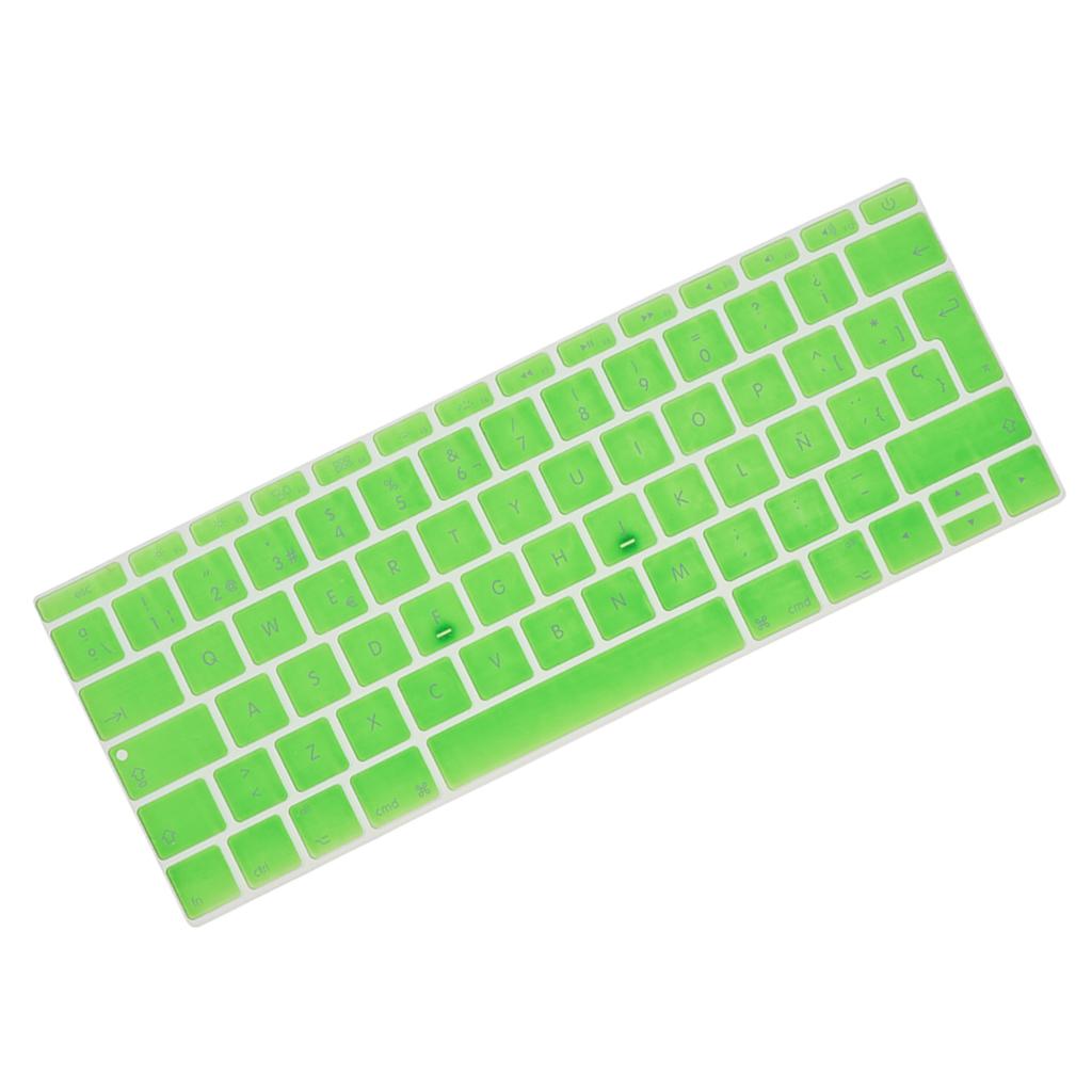 Spanish Phonetic Keyboard Protective Film for 12 inch Macbook green