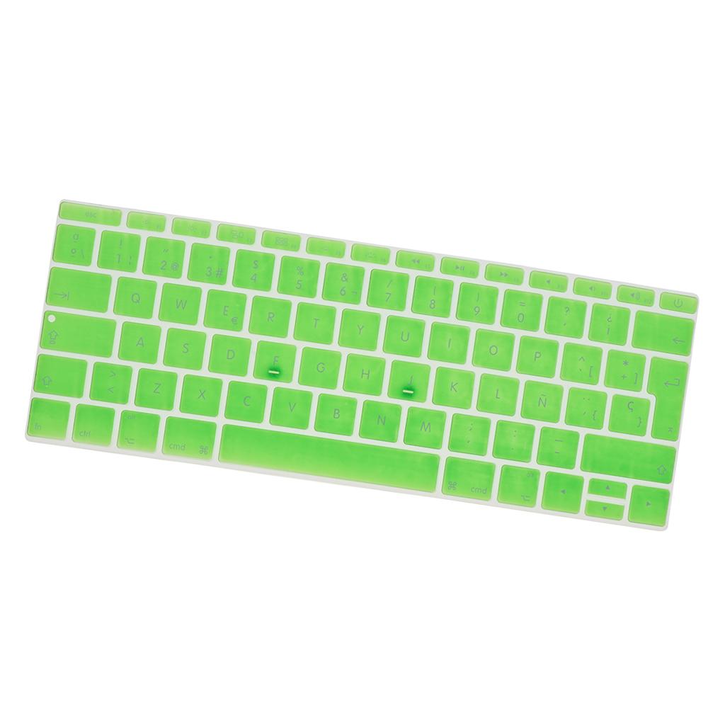 Spanish Phonetic Keyboard Protective Film for 12 inch Macbook green