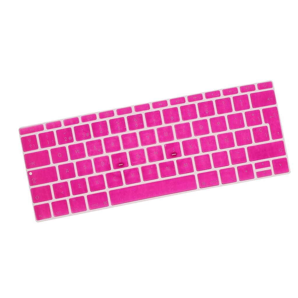 Spanish Phonetic Keyboard Protective Film for 12 inch Macbook rose red