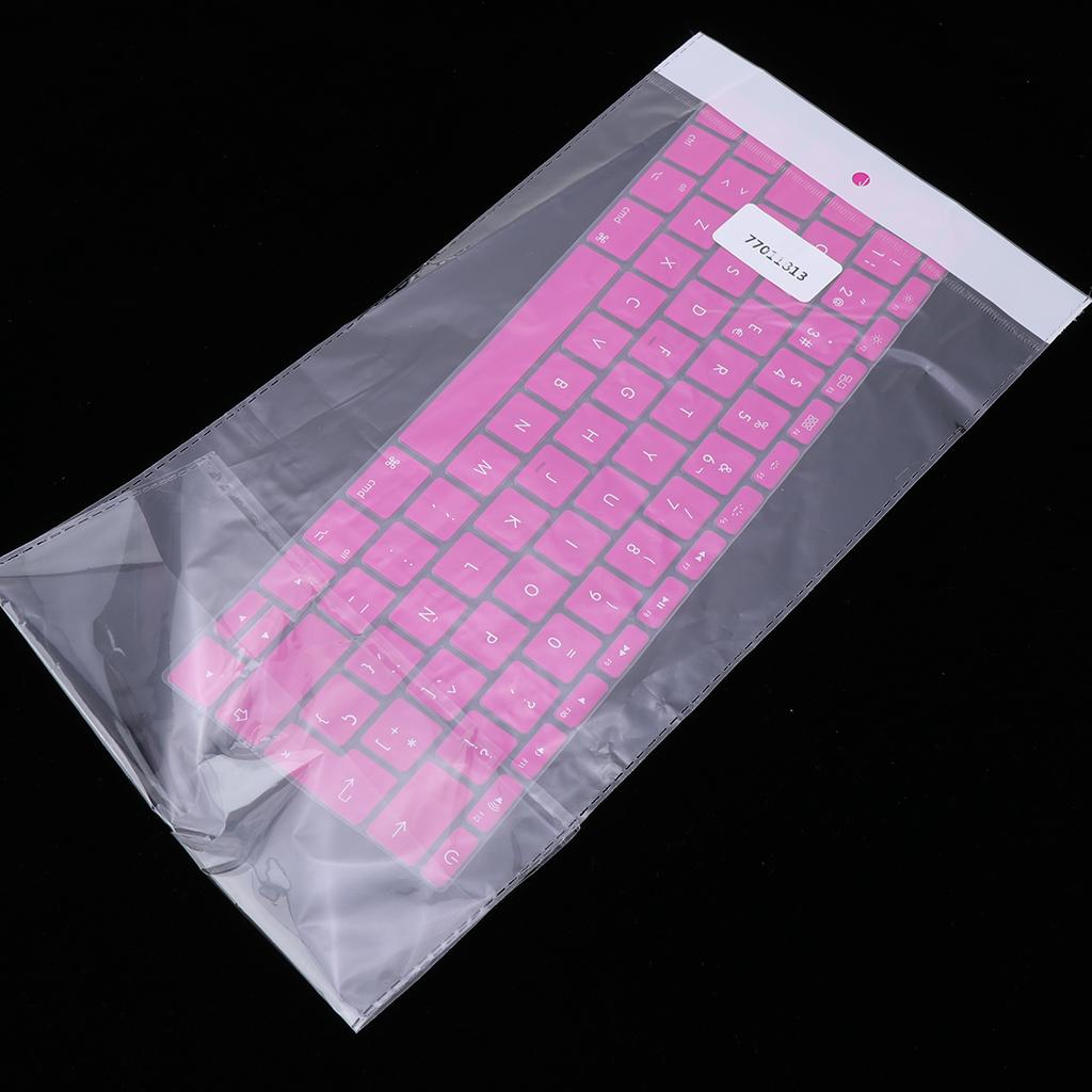 Spanish Phonetic Keyboard Protective Film for 12 inch Macbook rose red