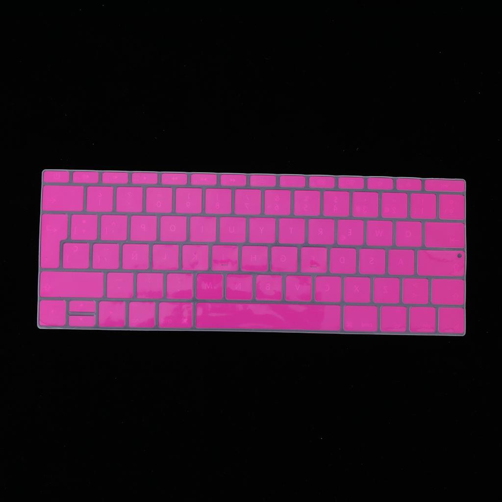 Spanish Phonetic Keyboard Protective Film for 12 inch Macbook rose red