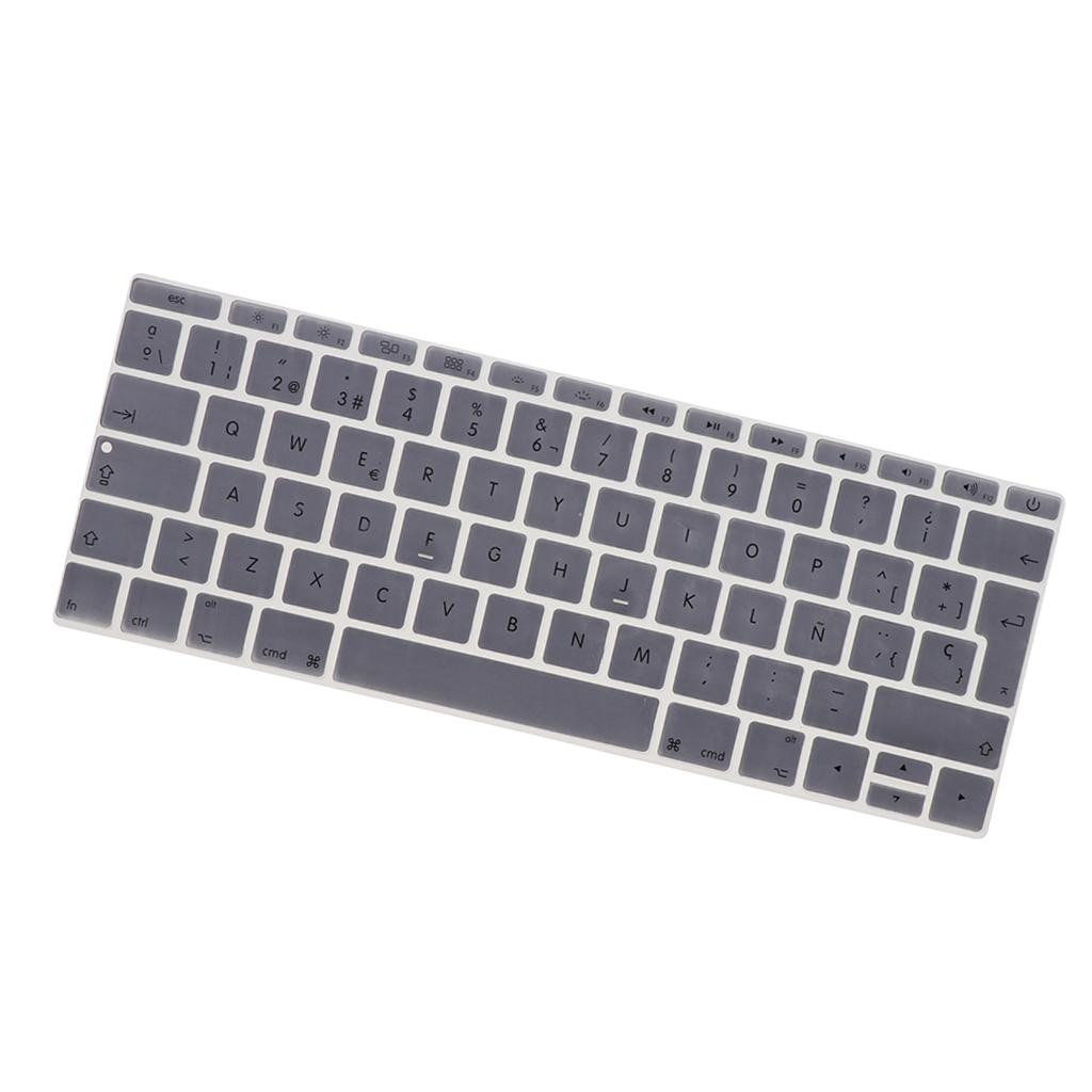 Spanish Phonetic Keyboard Protective Film for 12 inch Macbook silver