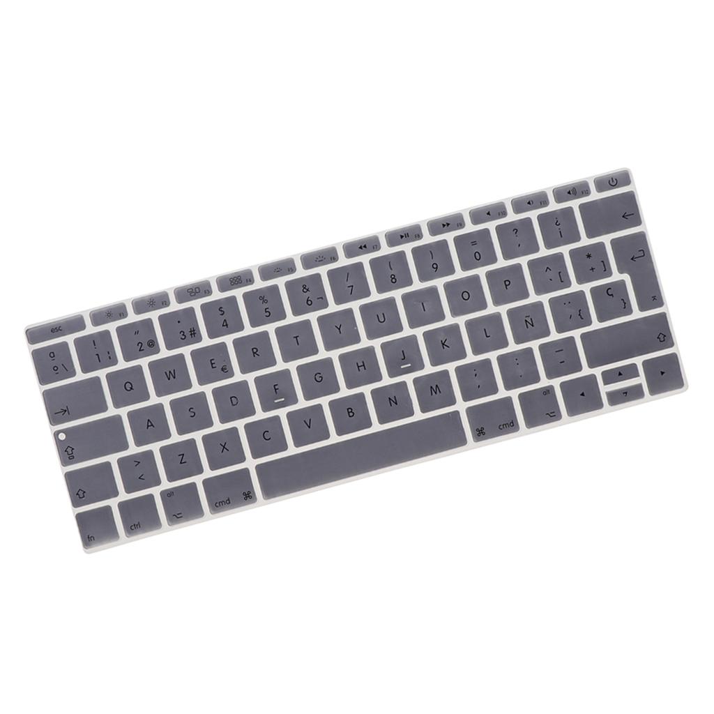 Spanish Phonetic Keyboard Protective Film for 12 inch Macbook silver