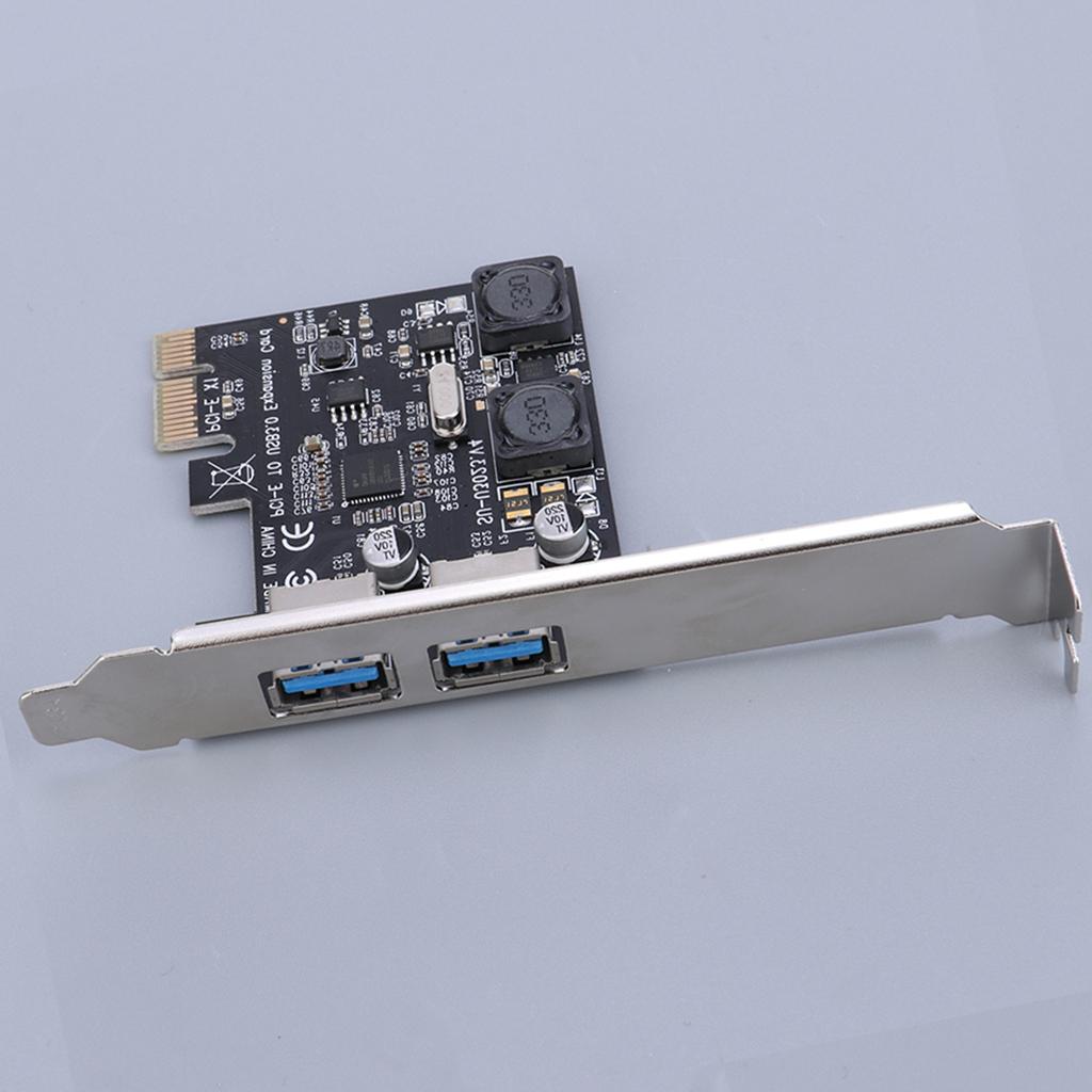 PCI-E USB 3.0 Hub Adapter Expansion Card 2 USB Port 5Gbps Transmission