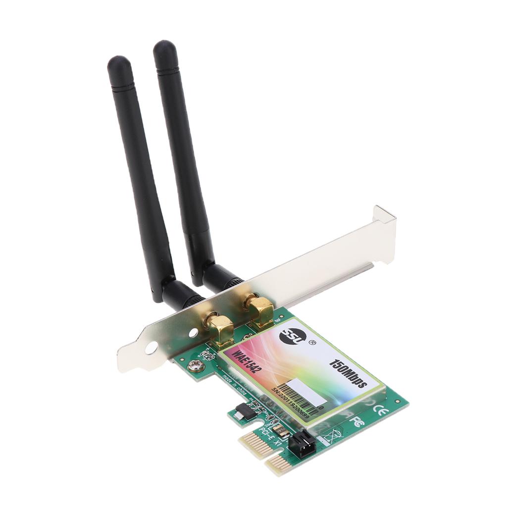 PCI-E Wireless Network Adapter LAN Card 2.4G 150Mbps