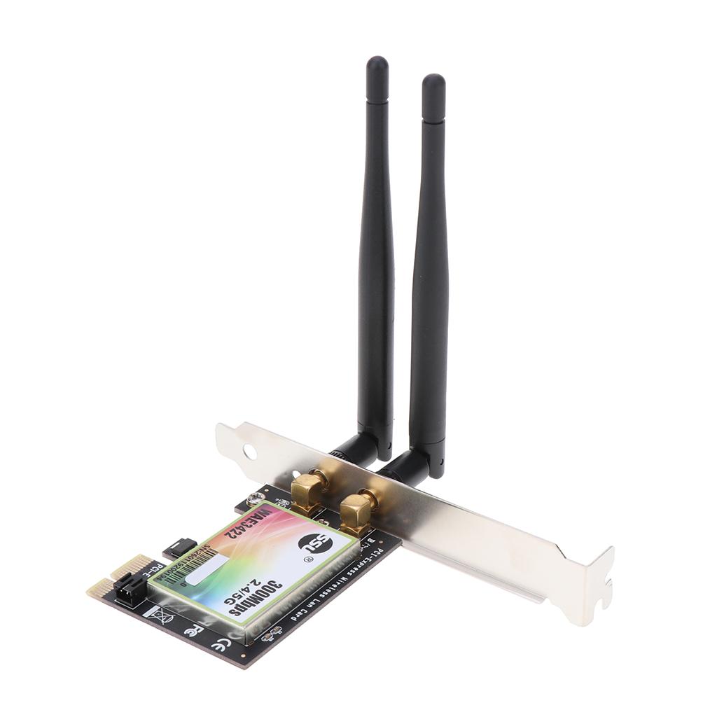 PCI-E Wireless Network Adapter LAN Card 2.4G/5G 300Mbps