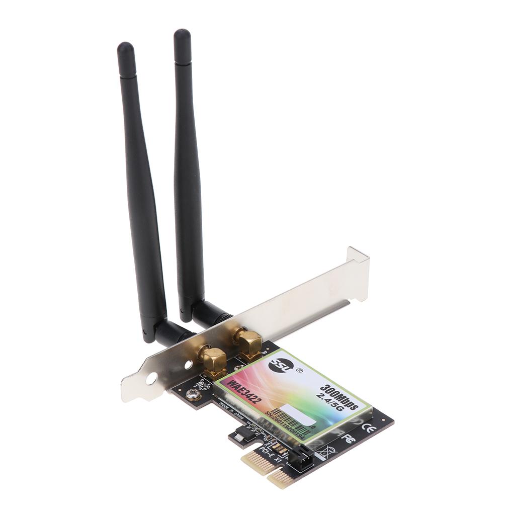 PCI-E Wireless Network Adapter LAN Card 2.4G/5G 300Mbps