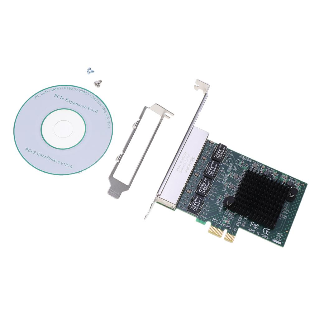 4 Port 1000Mbps RJ45 PCI express Network Card PCIe to Gigabit Ethernet LAN