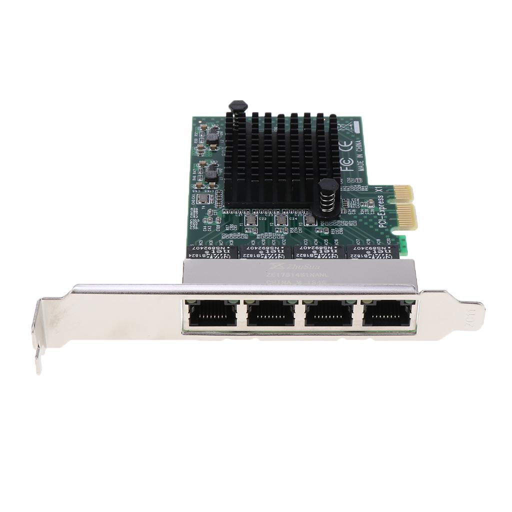 4 Port 1000Mbps RJ45 PCI express Network Card PCIe to Gigabit Ethernet LAN