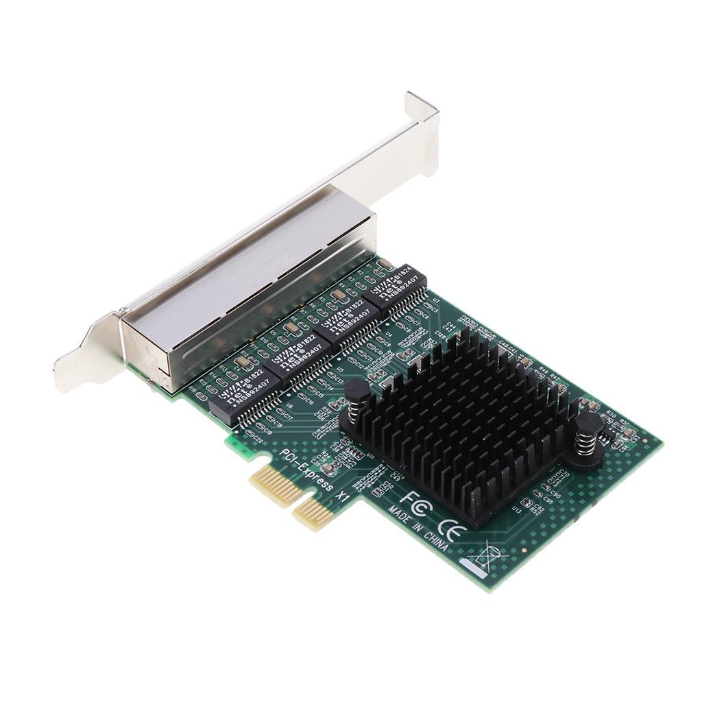 4 Port 1000Mbps RJ45 PCI express Network Card PCIe to Gigabit Ethernet LAN