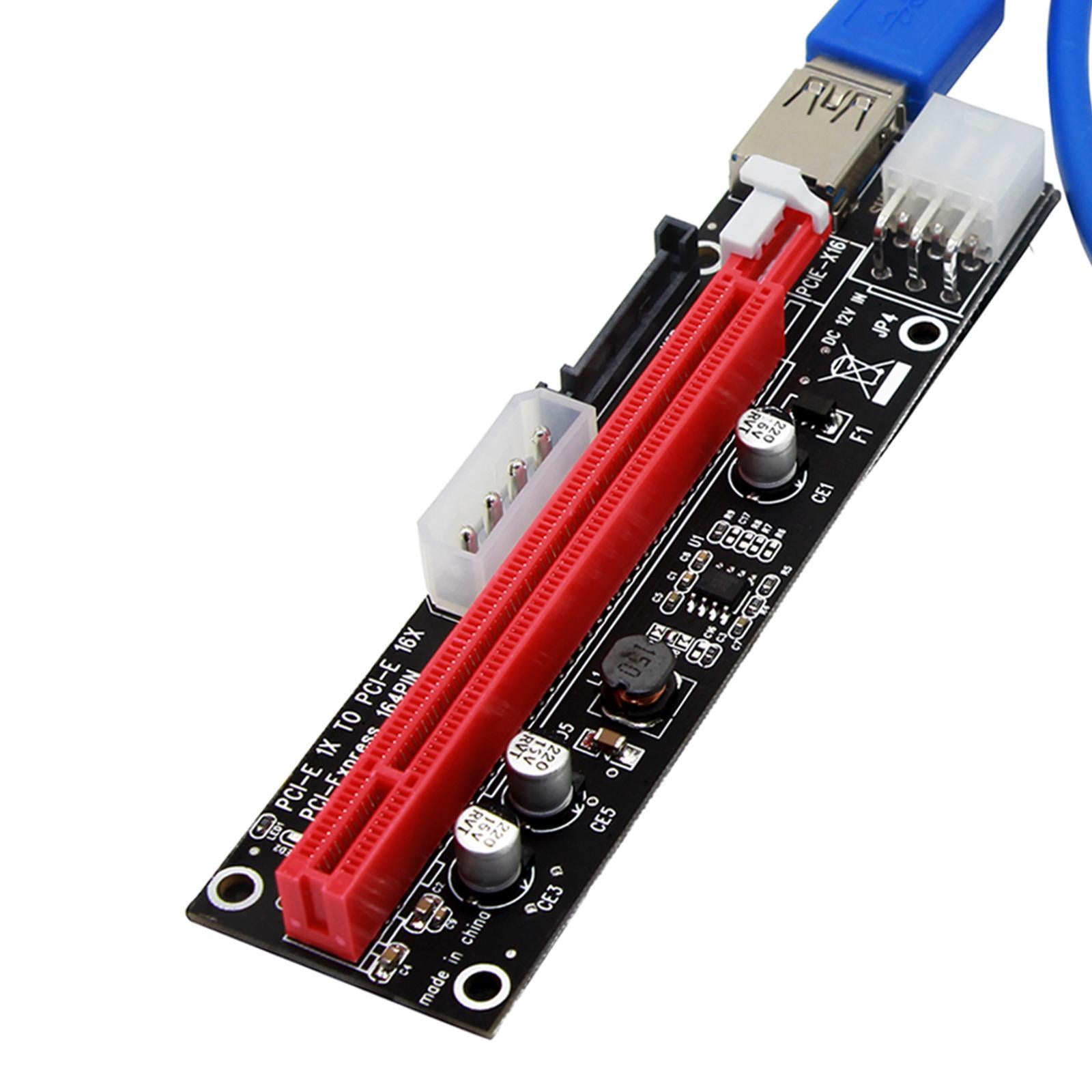 USB 3.0 Express 1x to 16x PCI-E GPU Extender Riser Card Adapter Cable 6 Pin