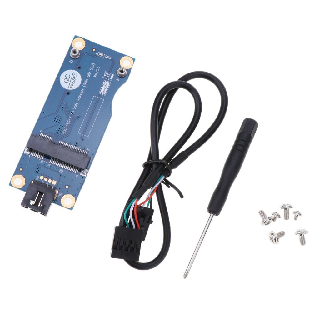 Mini PCIe Card to USB Adapter with SIM Slot for Module Tester