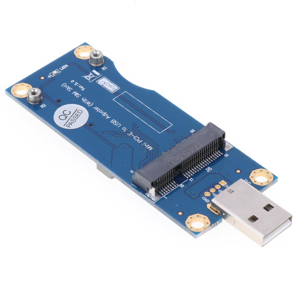 Mini PCIe Card to USB Adapter with SIM Slot for 3G / 4G Module Tester