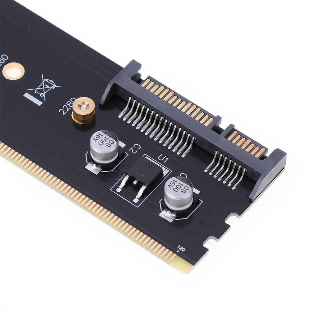 DDR3 SATA to M.2 (NGFF) Solid State Drive SSD Riser Card Expansion Card