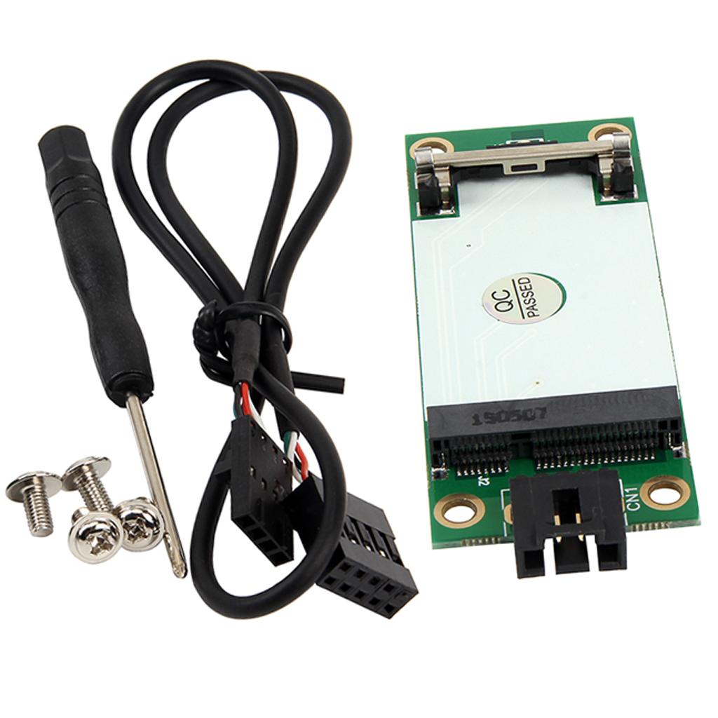 Mini PCI Express Wireless to USB Riser SIM Card Slot WWAN LTE Module Adapter