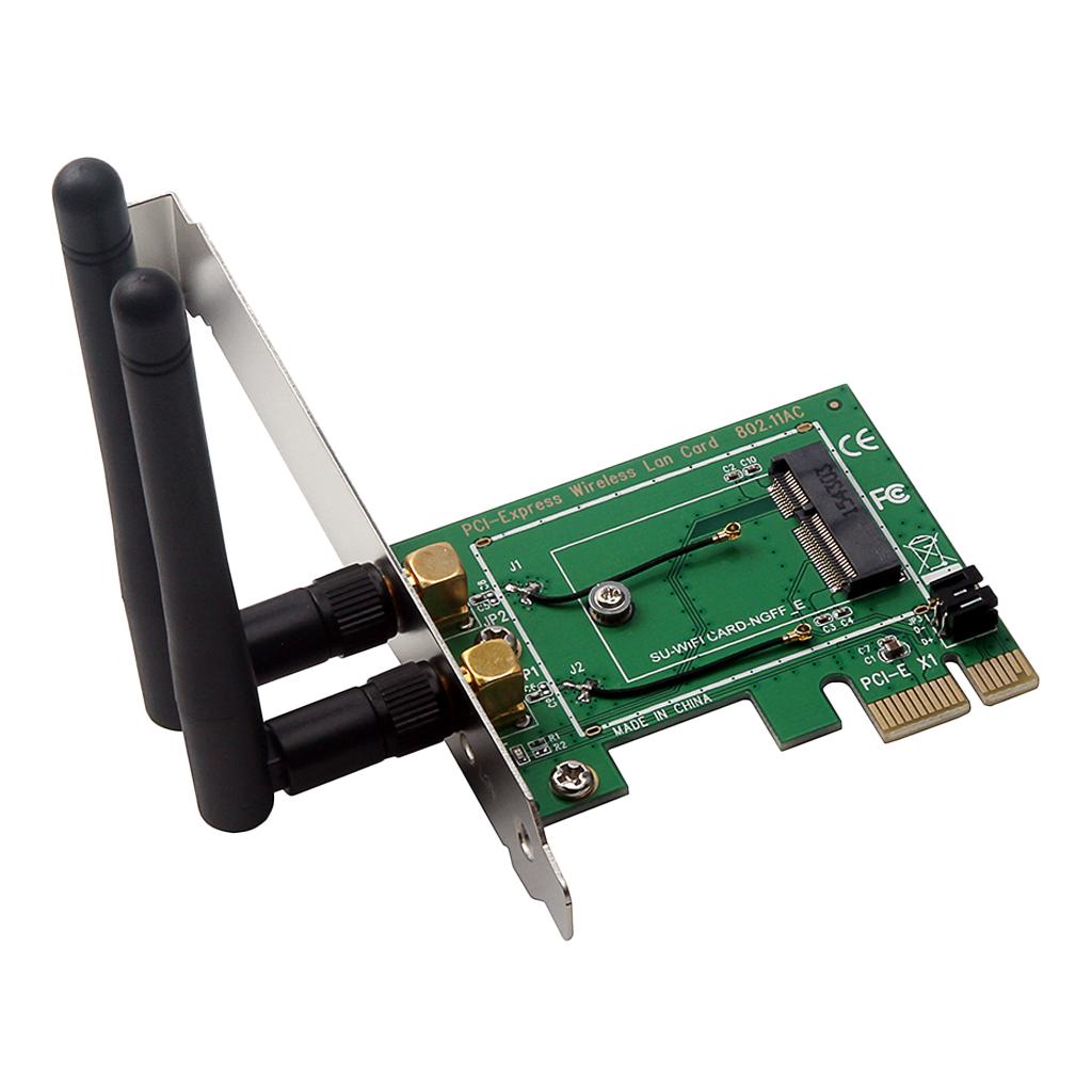 M.2 NGFF to PCI-E Converter Wireless WiFi Bluetooth Network Card Adapter