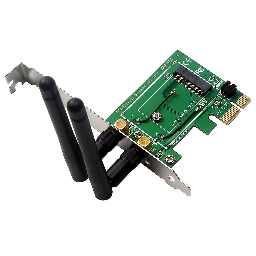 M.2 NGFF to PCI-E Converter Wireless WiFi Bluetooth Network Card Adapter