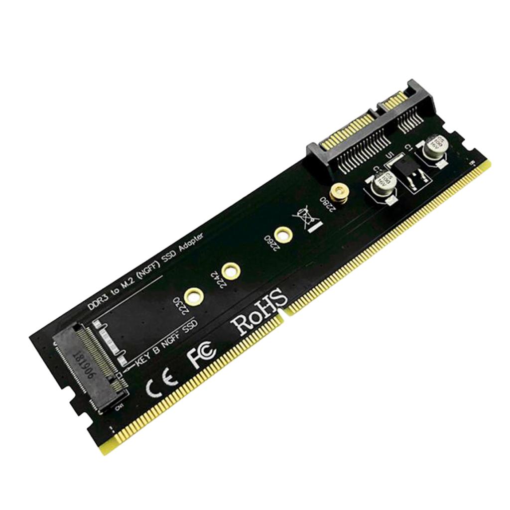 SATA DDR3 to M.2 (NGFF) Key B SSD Adapter Expansion Card