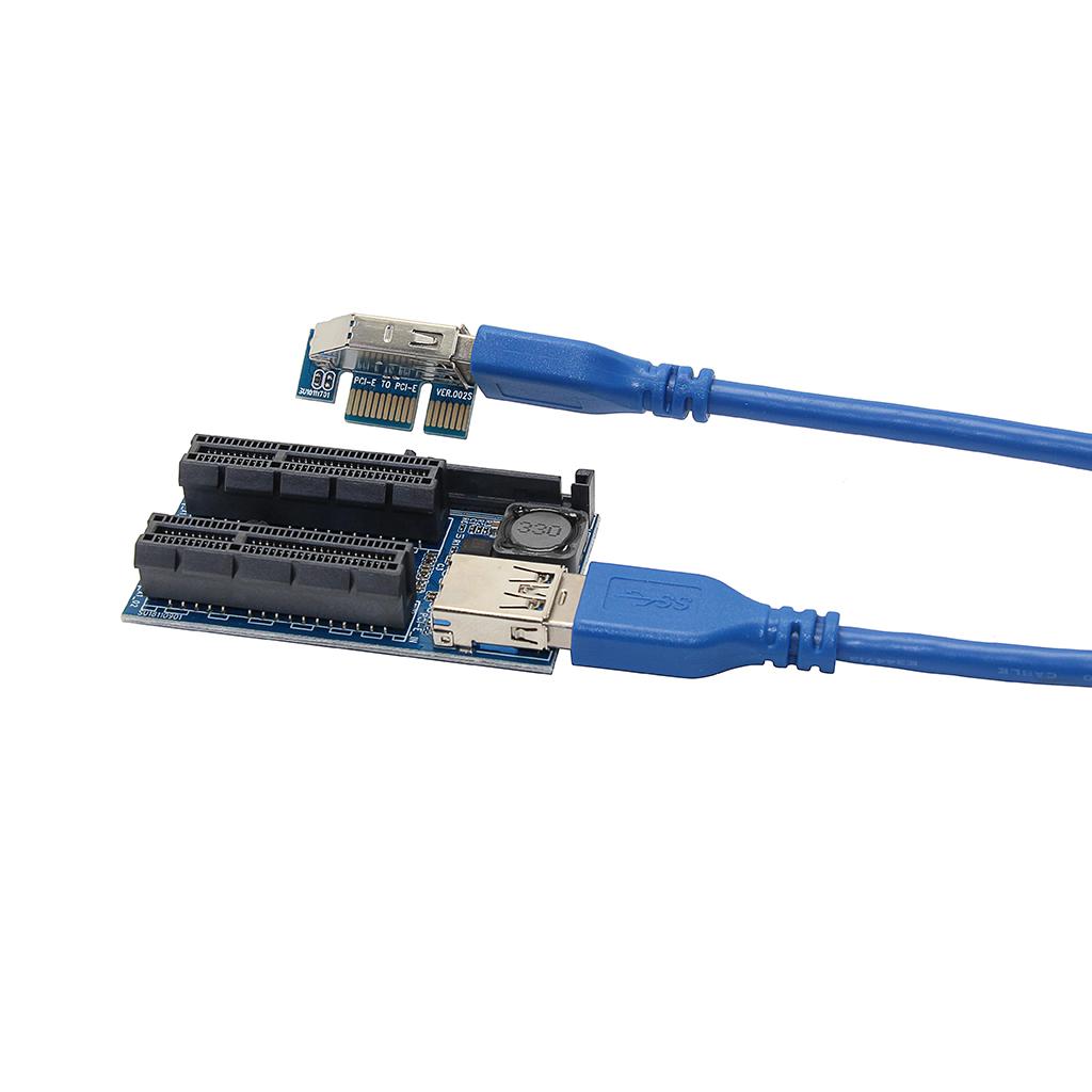 PCI-E USB 3.0 Cable Express 1X to Double x 4X Extension Line UEX105