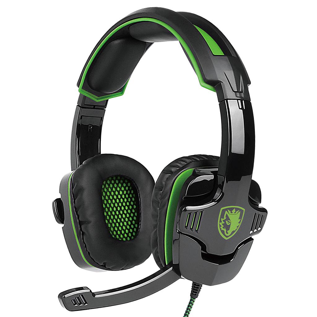 3.5mm Gaming Headsets with Microphone Anti-Noise for PS4 Laptop Green