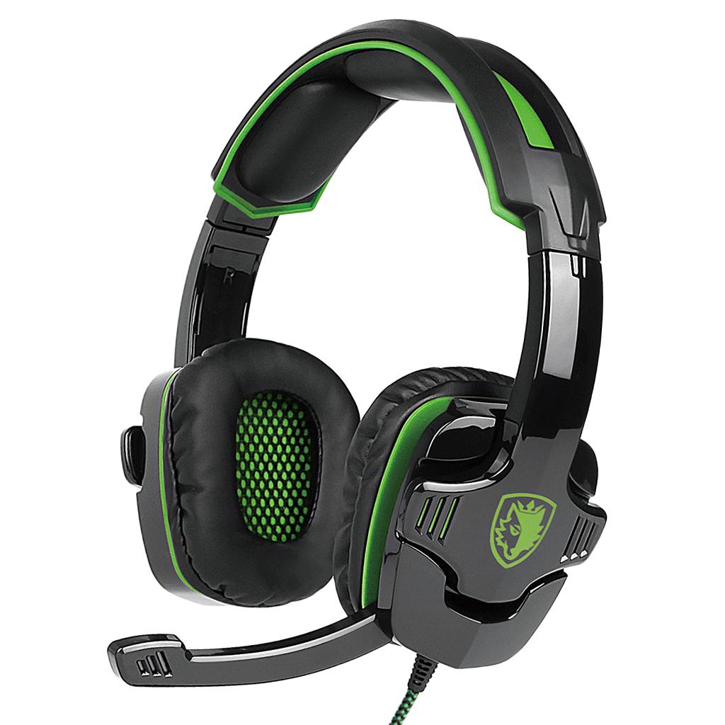 3.5mm Gaming Headsets with Microphone Anti-Noise for PS4 Laptop Green