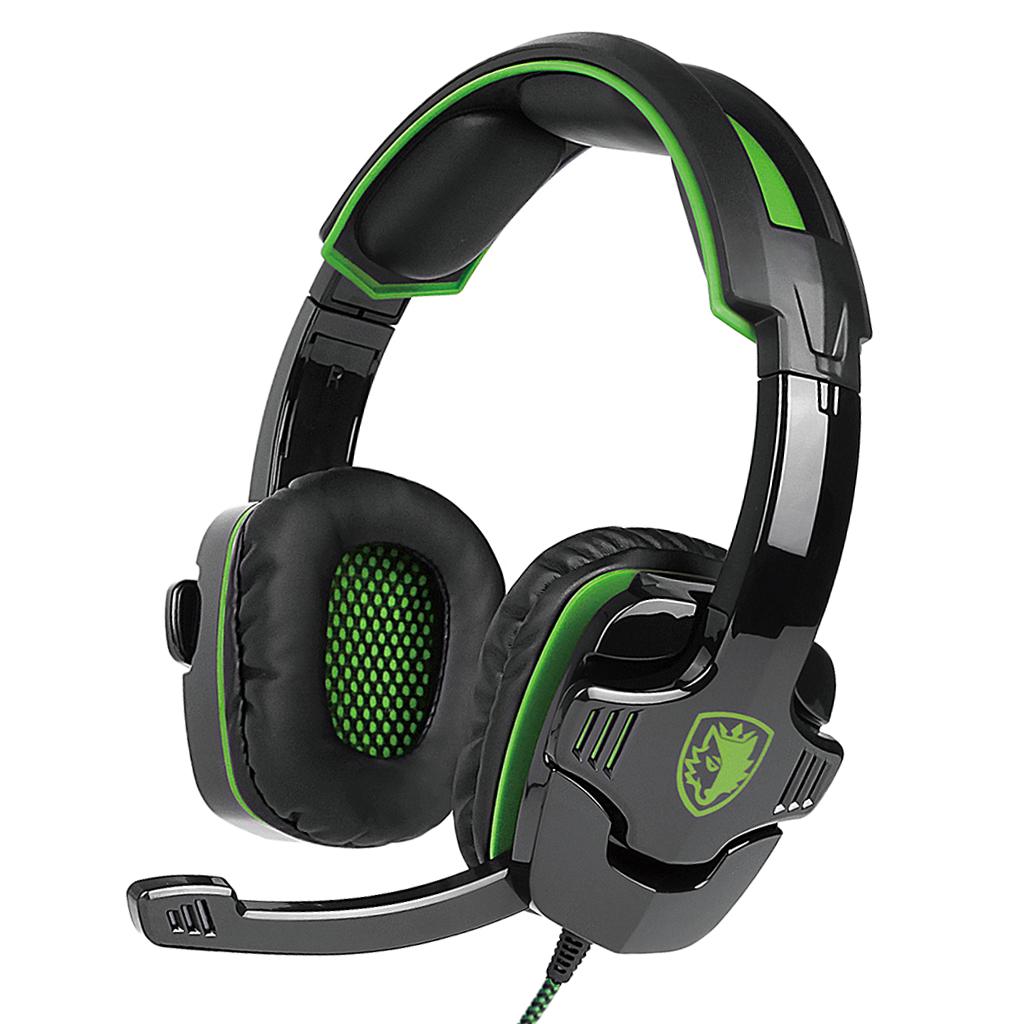 3.5mm Gaming Headsets with Microphone Anti-Noise for PS4 Laptop Green