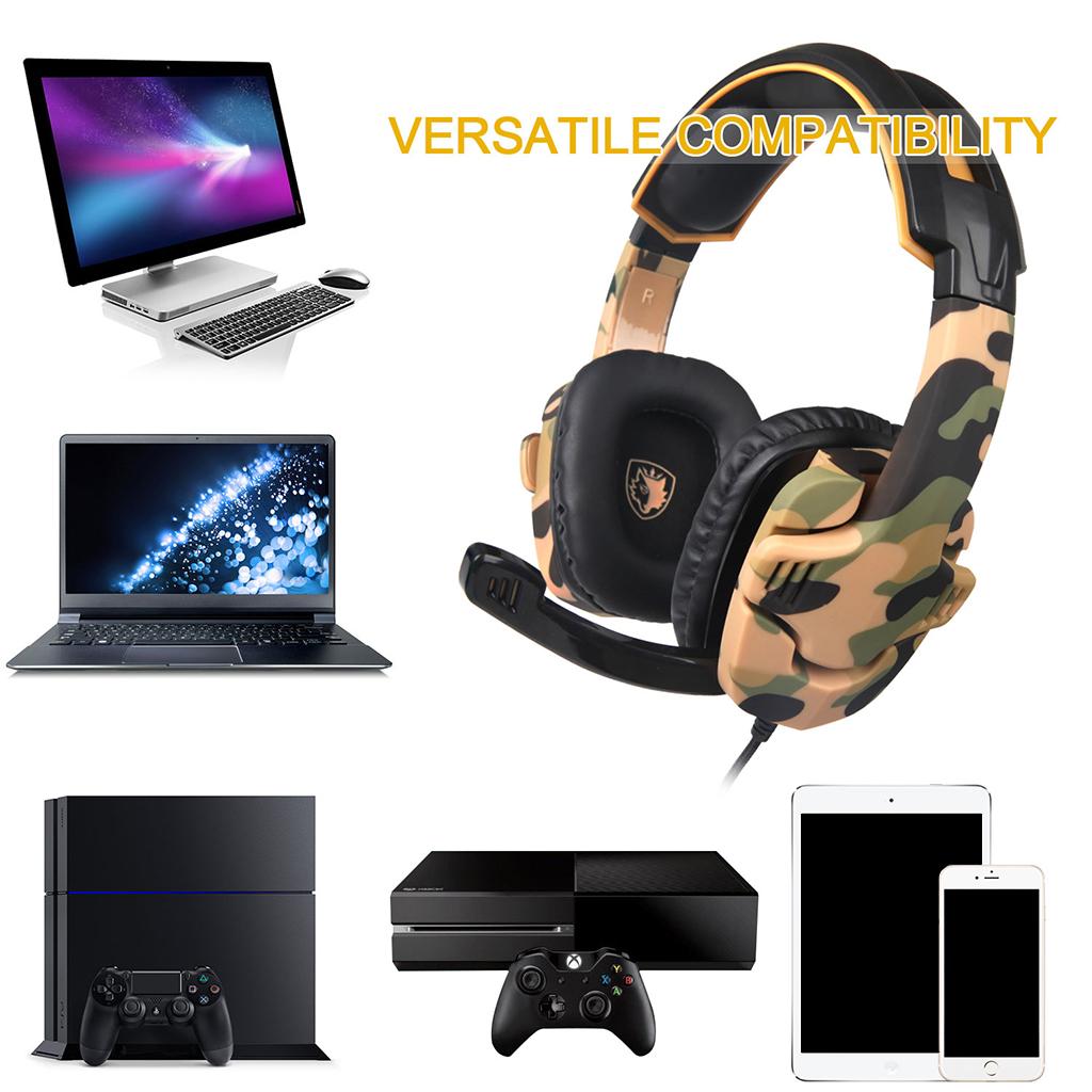 3.5mm Gaming Headsets with Microphone Anti-Noise for PS4 Laptop Camouflage