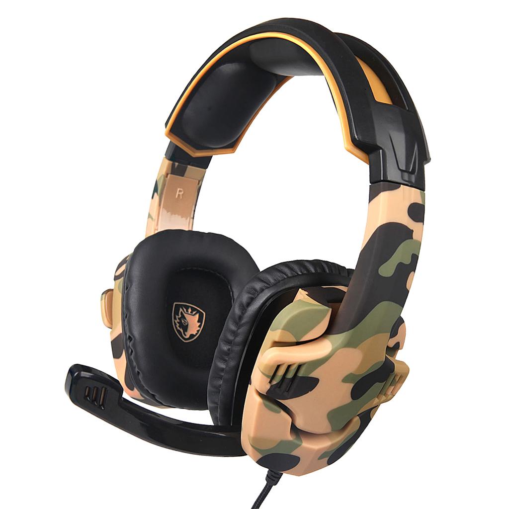 3.5mm Gaming Headsets with Microphone Anti-Noise for PS4 Laptop Camouflage