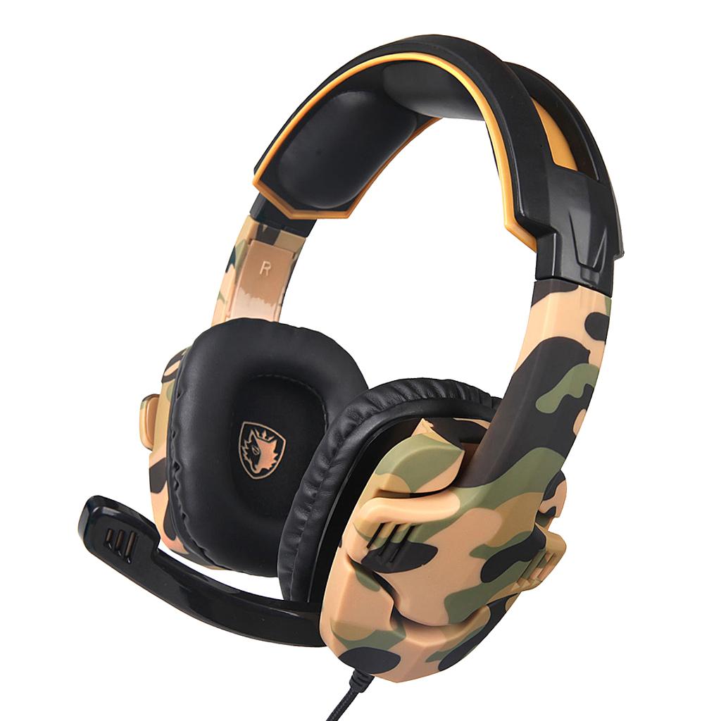 3.5mm Gaming Headsets with Microphone Anti-Noise for PS4 Laptop Camouflage