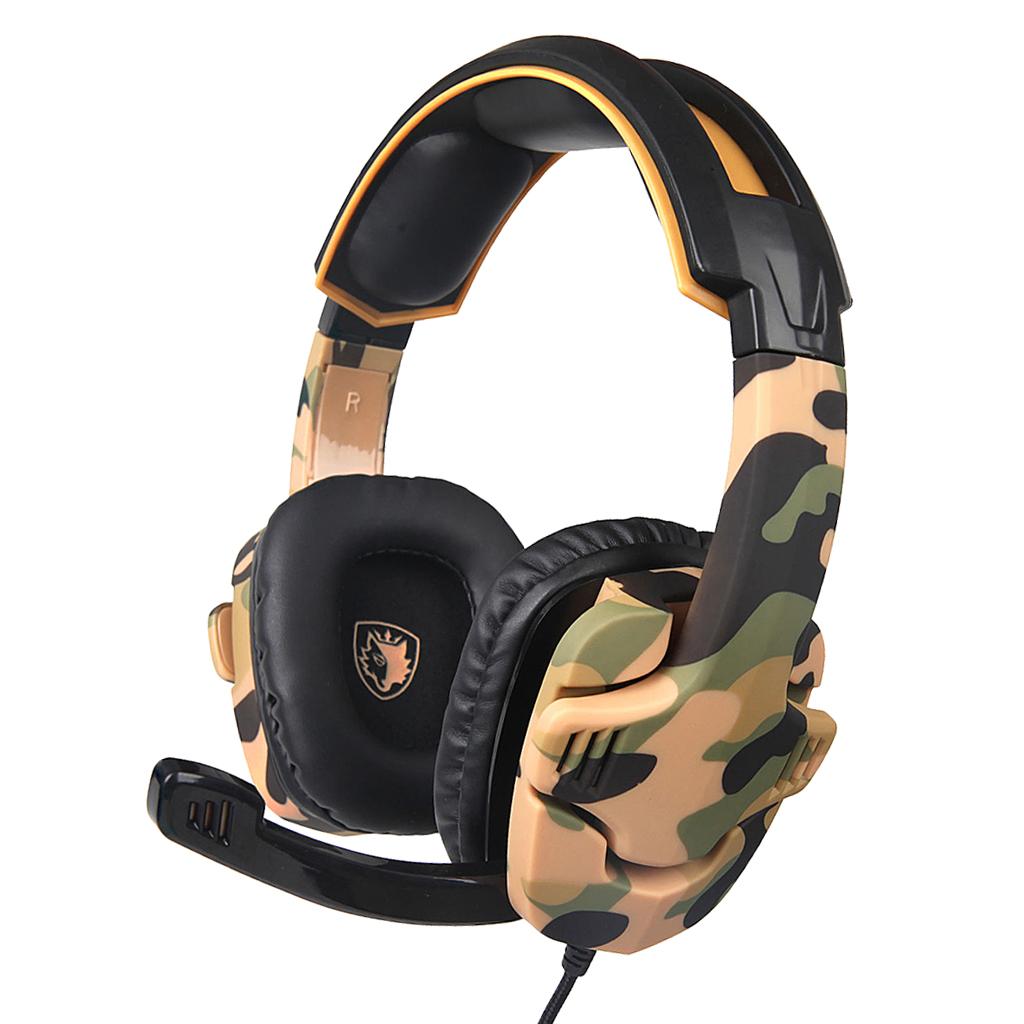 3.5mm Gaming Headsets with Microphone Anti-Noise for PS4 Laptop Camouflage