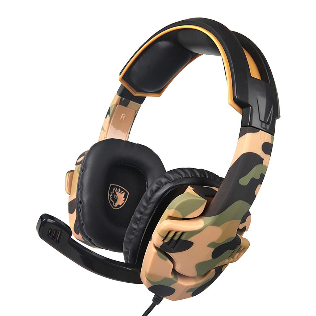 3.5mm Gaming Headsets with Microphone Anti-Noise for PS4 Laptop Camouflage