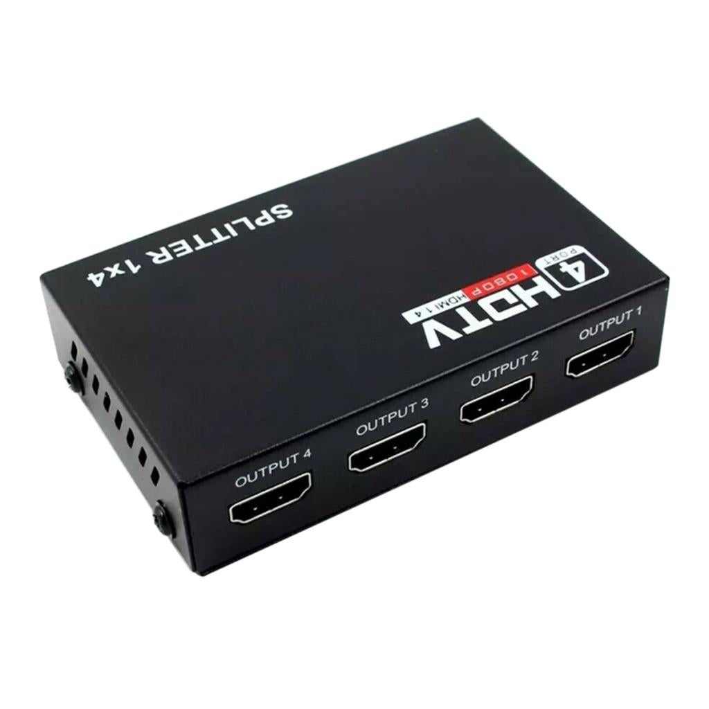 HDMI Splitter Box Full HD 1080p Video 1 Port to 4 Port Split Out V1.4 Power